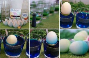 Эффект градиента пасхальных яиц
