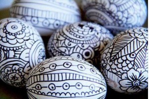 Яйца с узорами к пасхе фото